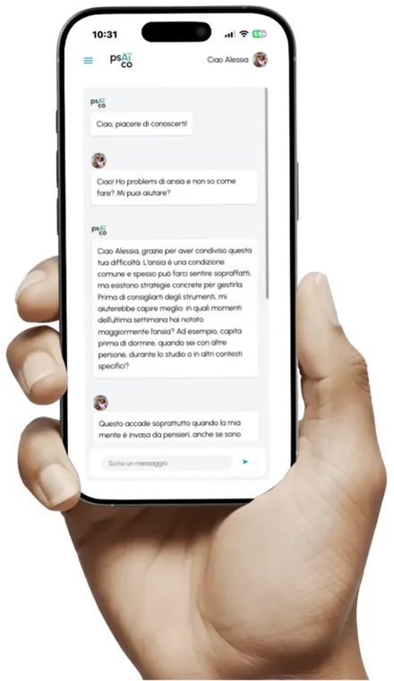 psAico utilizzato su uno smartphone
